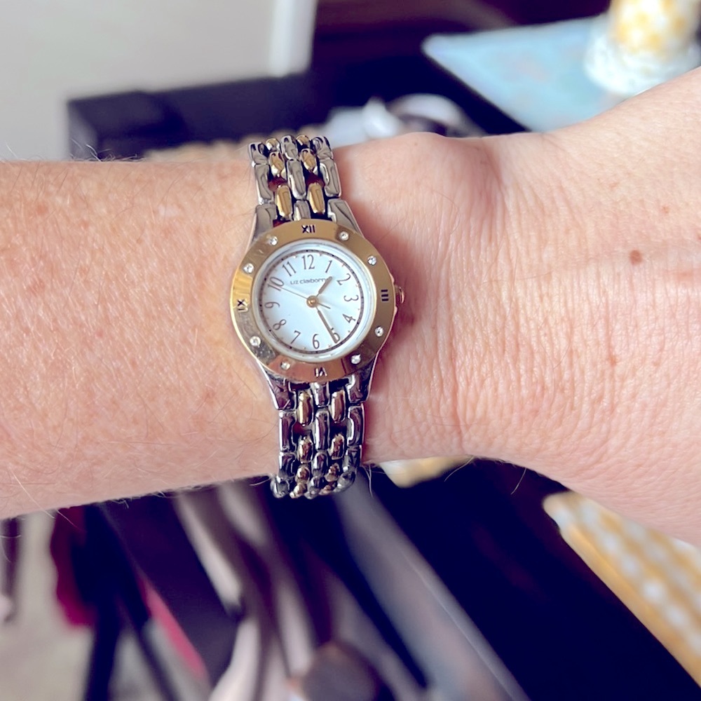 Hard to find Liz Claiborne two toned stainless steel watch Used. Pretty.